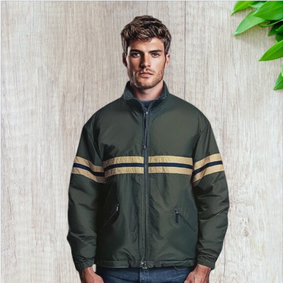SONOMA SPORT -- Men's Winter Jacket, Olive Green with Front Zip, Zip Pockets - Picture 1 of 15